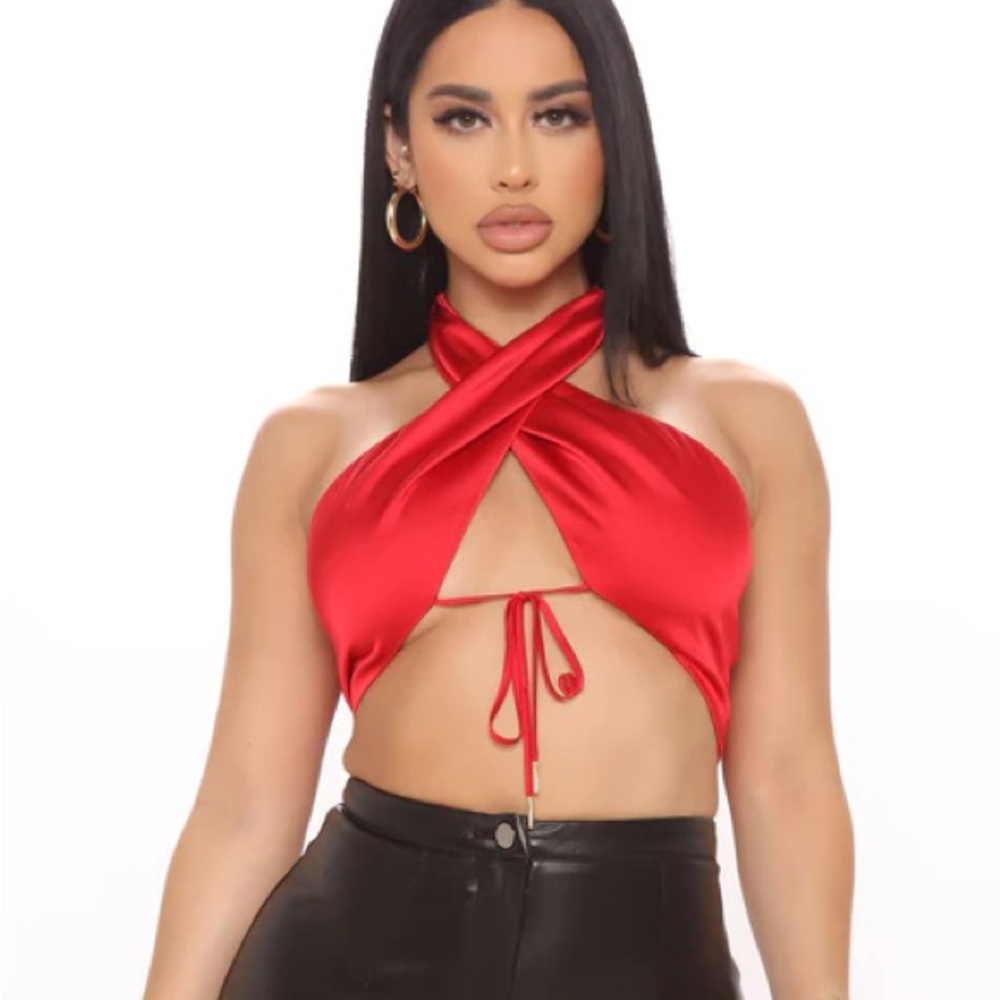 NWT Red Halter Top